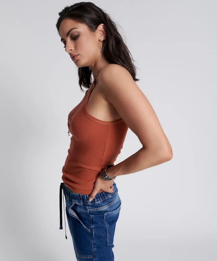 One Teaspoon Tees and Tanks Women One Teaspoon Logo Singlet