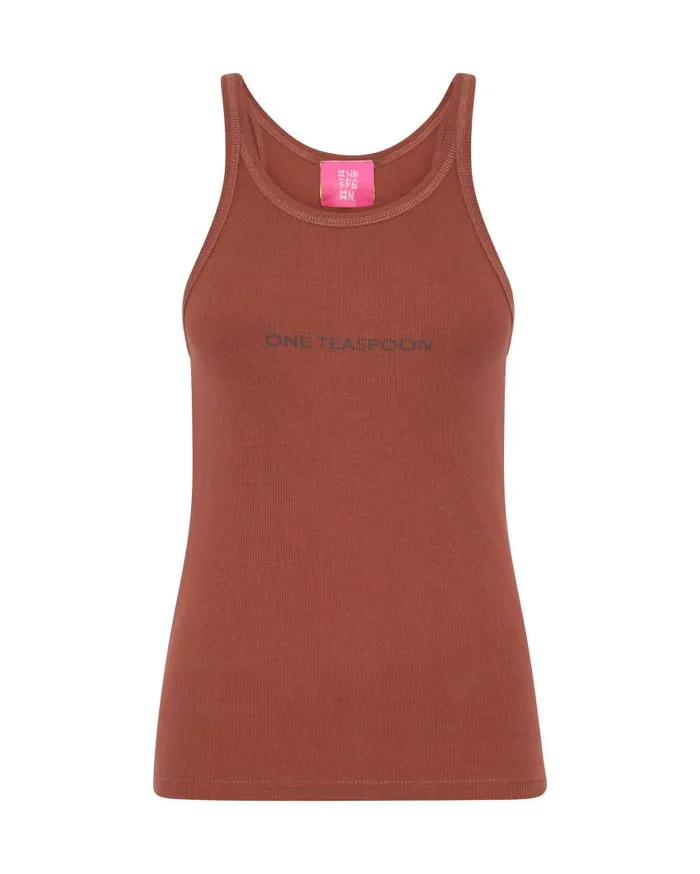 One Teaspoon Tees and Tanks Women One Teaspoon Logo Singlet