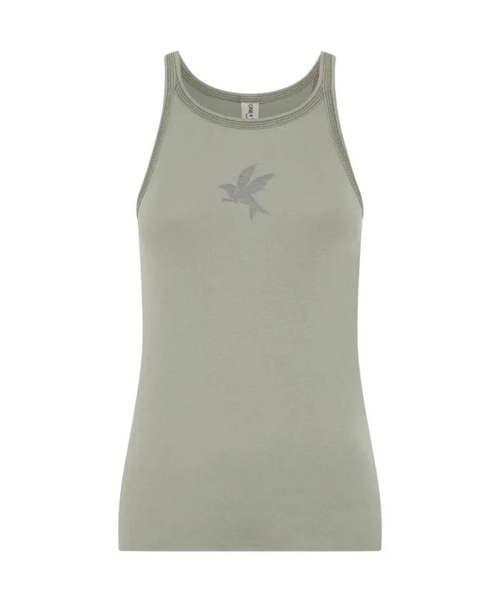 One Teaspoon Tees and Tanks Women Sage One Teaspoon Fine Rib Singlet