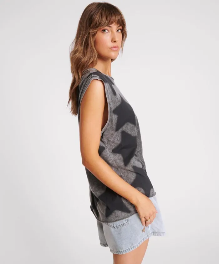 One Teaspoon Tees and Tanks Women Star Dust Oversized Tank