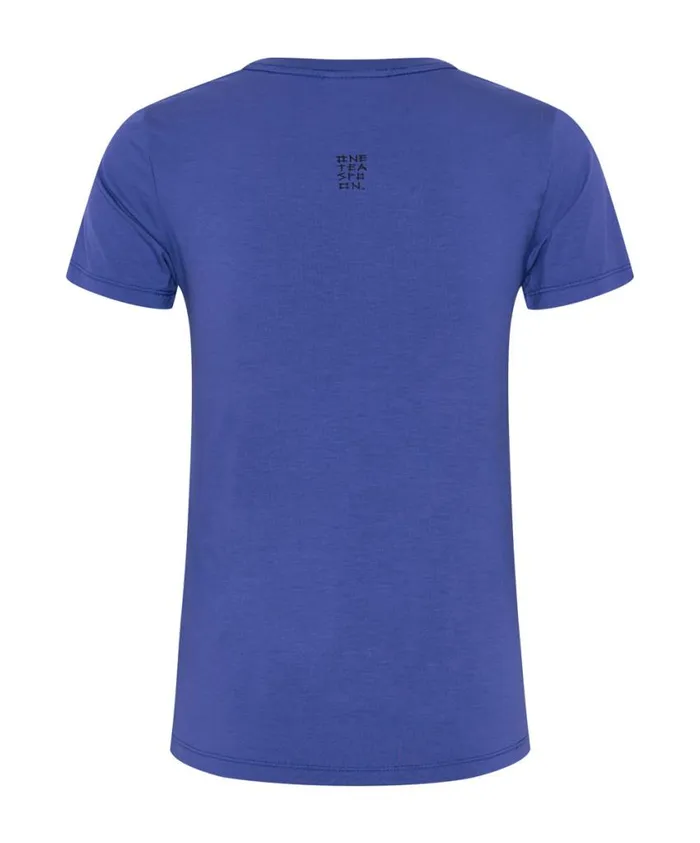 One Teaspoon Tees and Tanks Women Violet Logo Fitted Tee