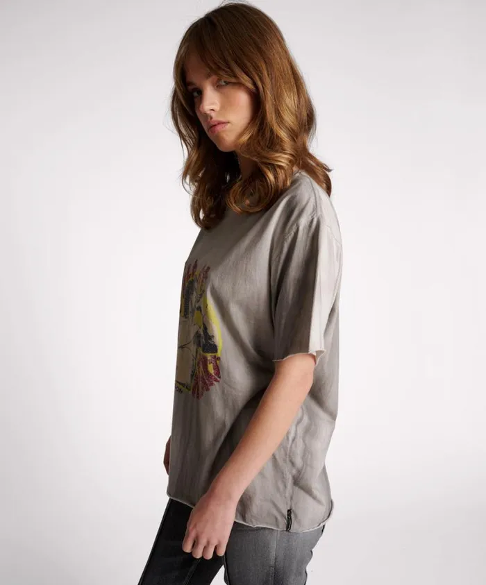 One Teaspoon Tees and Tanks Women Wild At Heart Boyfriend Tee