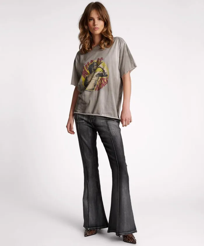One Teaspoon Tees and Tanks Women Wild At Heart Boyfriend Tee