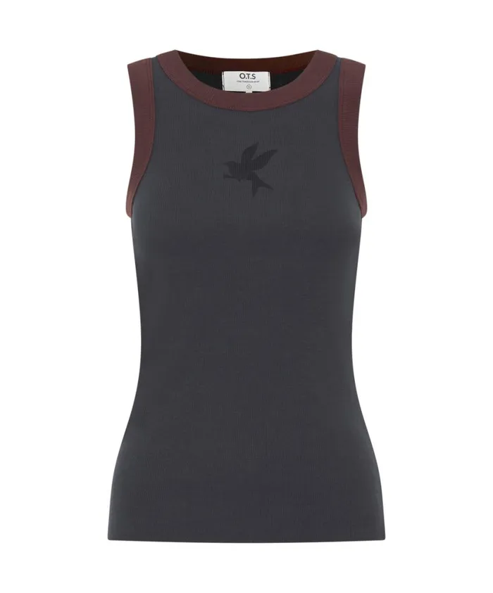 One Teaspoon Tops Women 2 Tone Equipment Tank
