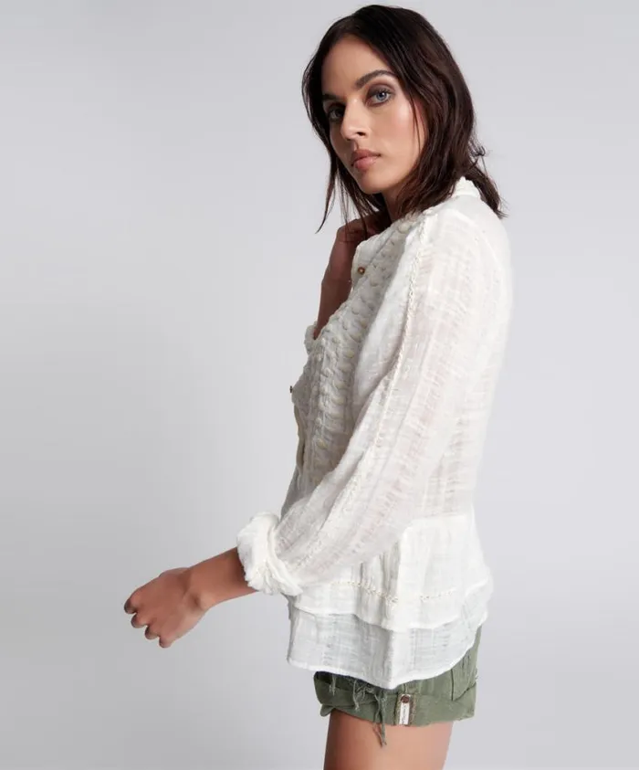 One Teaspoon Tops Women Artisan Handmade Phoenix Top