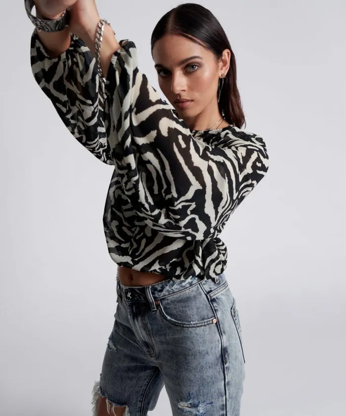 One Teaspoon Tops Women Different Dimension Bubble Top