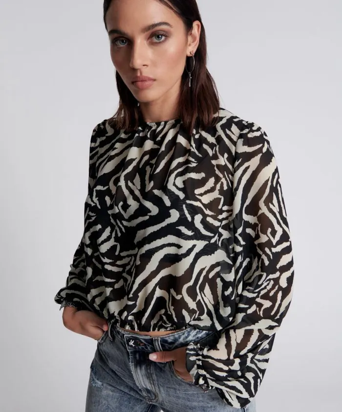 One Teaspoon Tops Women Different Dimension Bubble Top
