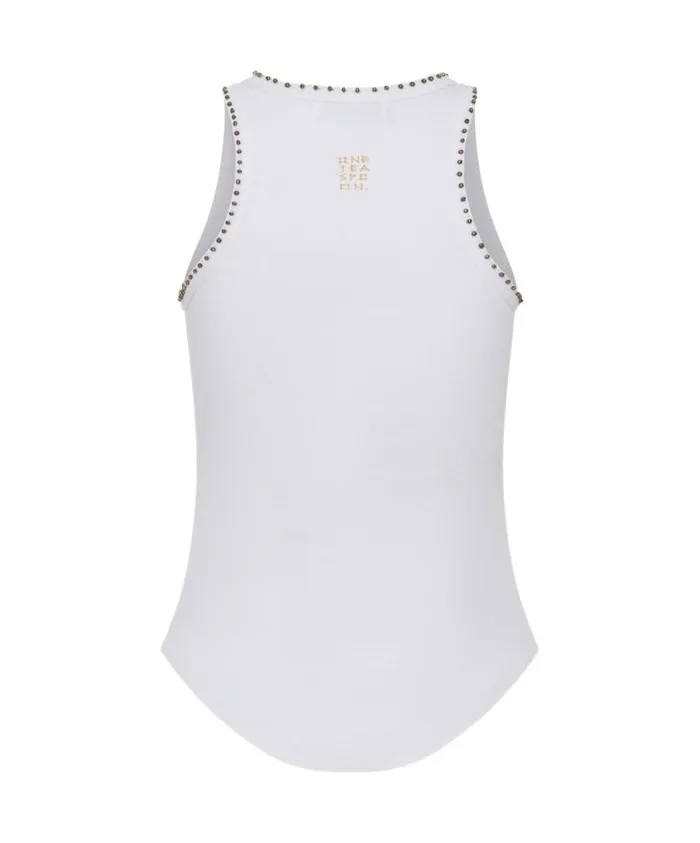 One Teaspoon Tops Women Hand Beaded Ramone Rib Tank