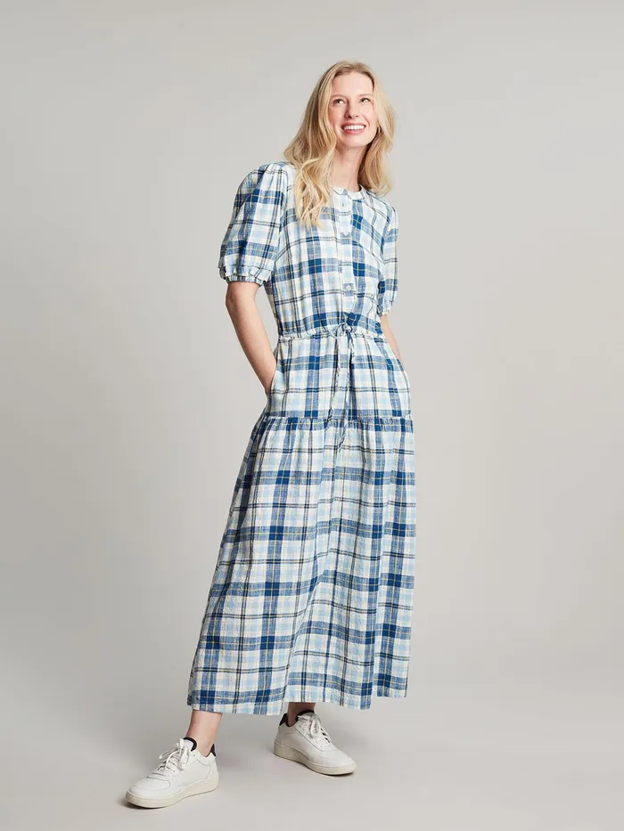 Online Joules Blue Amalie Check Dress Women Dresses