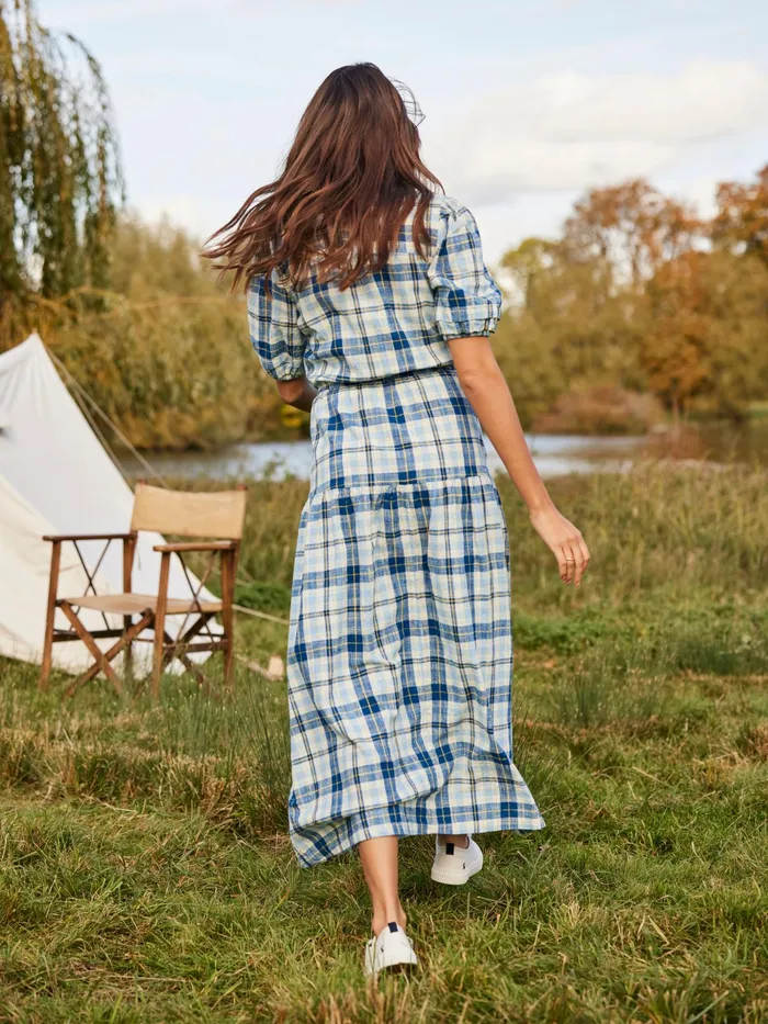 Online Joules Blue Amalie Check Dress Women Dresses