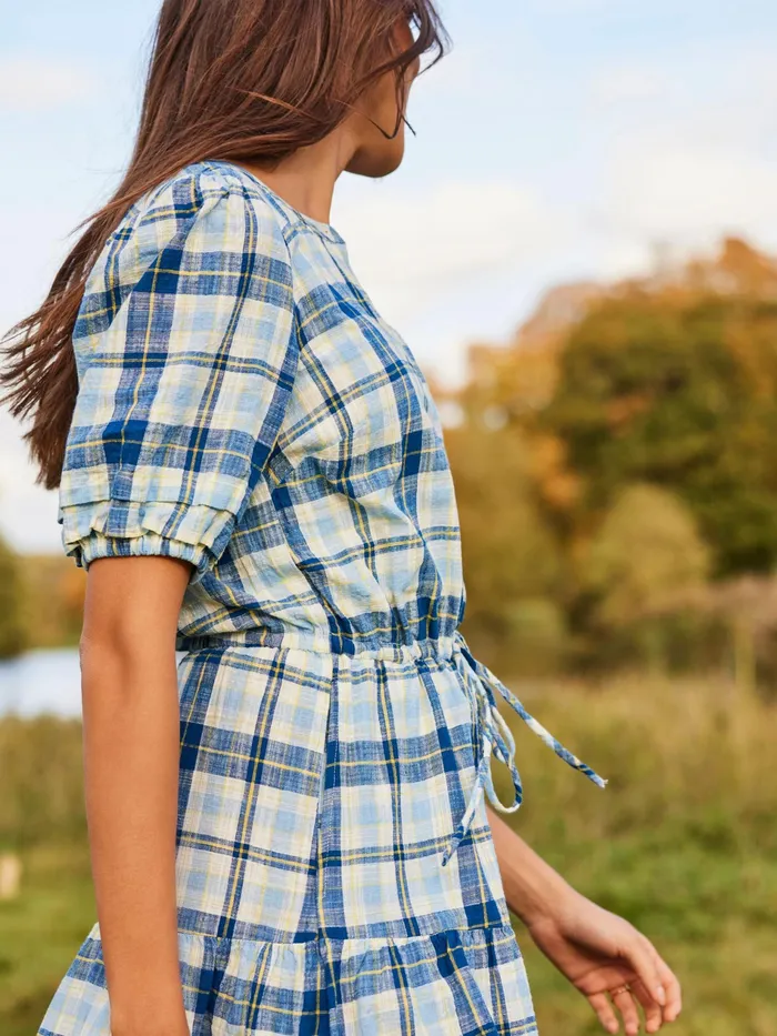 Online Joules Blue Amalie Check Dress Women Dresses