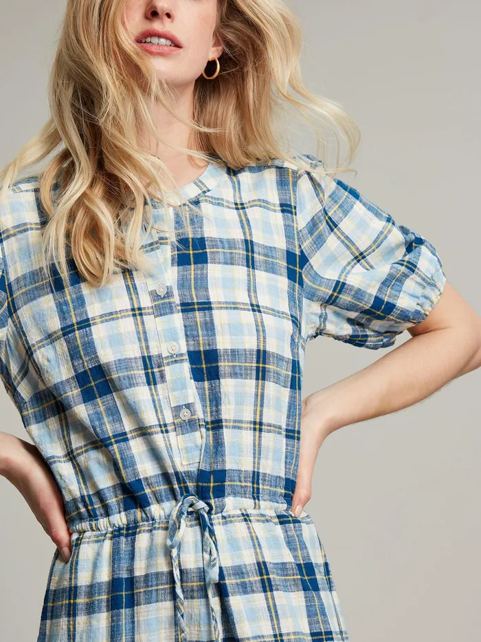 Online Joules Blue Amalie Check Dress Women Dresses