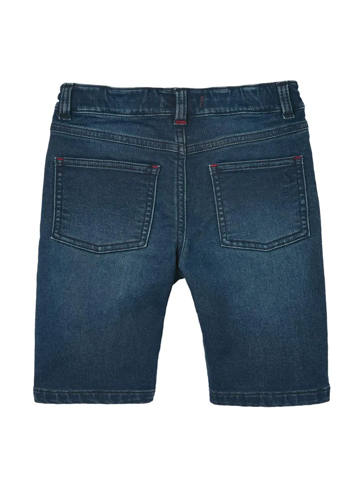 Online Joules Blue BrandonJersey Denim Shorts 212 Years Boys Shorts