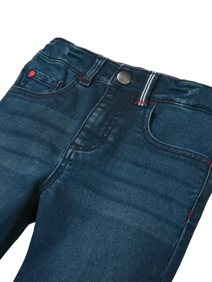 Online Joules Blue BrandonJersey Denim Shorts 212 Years Boys Shorts