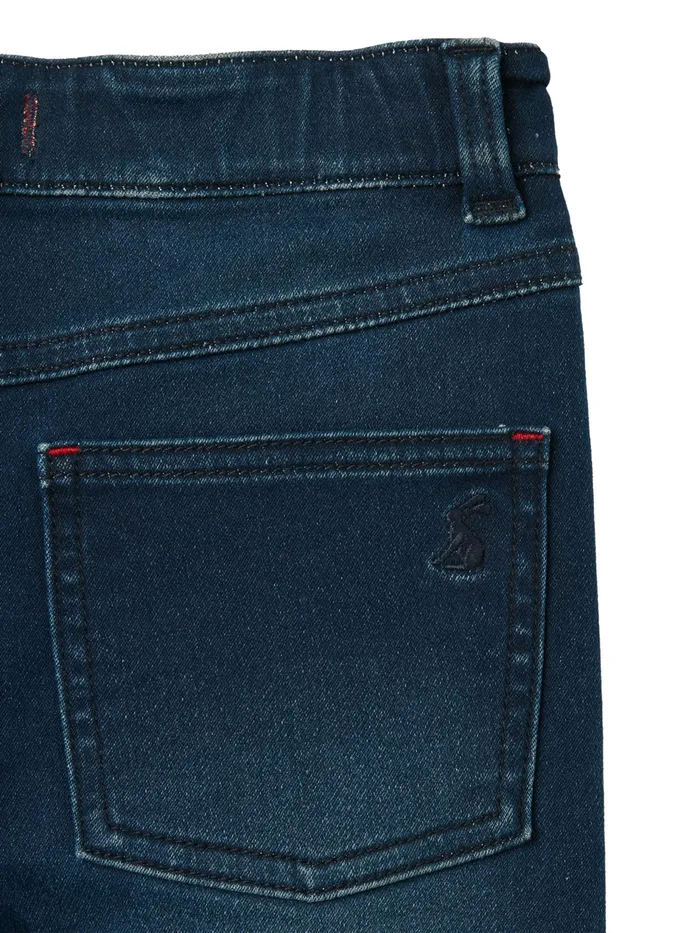 Online Joules Blue BrandonJersey Denim Shorts 212 Years Boys Shorts