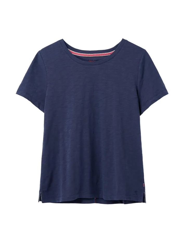 Online Joules Blue Carley Solid Classic Crew TShirt Women Tops