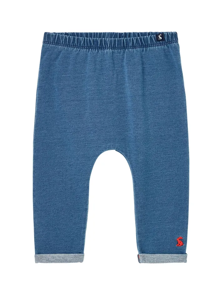 Online Joules Blue Grove Denim Seamless Trousers Girls Trousers and Leggings