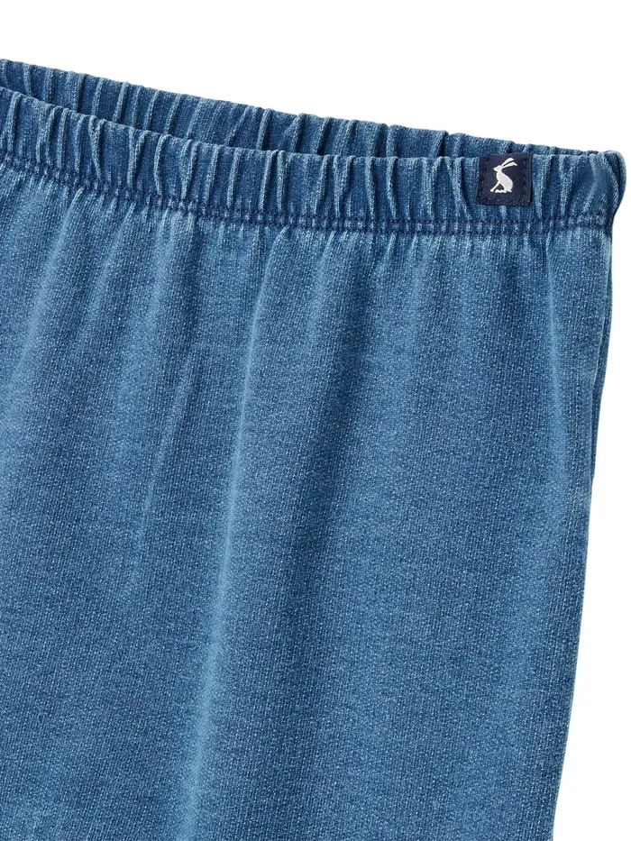Online Joules Blue Grove Denim Seamless Trousers Girls Trousers and Leggings