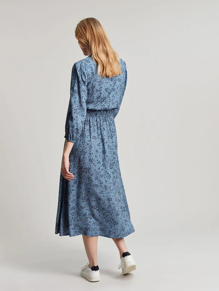 Online Joules Blue Josie Frill Elasticated Waist Dress Women Dresses
