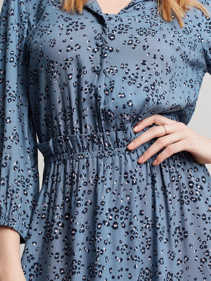 Online Joules Blue Josie Frill Elasticated Waist Dress Women Dresses