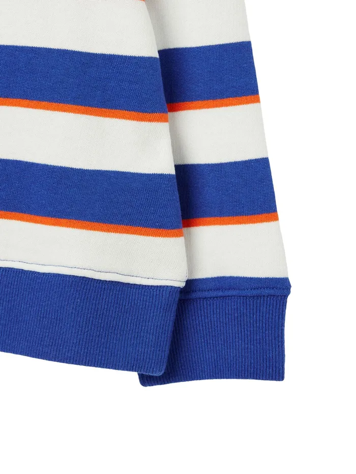 Online Joules Blue Monty Stripe Crew Neck Sweater 212 Years Boys Sweatshirts and Hoodies