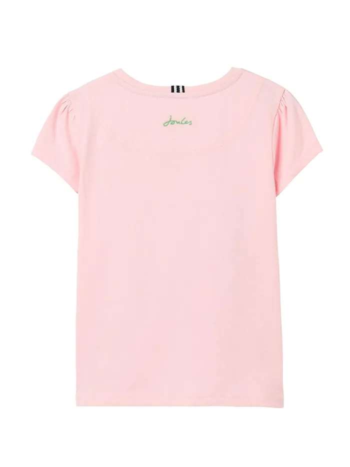 Online Joules Pink Pixie Short Sleeve Screenprint TShirt 212 Years Girls Tops and Tshirts