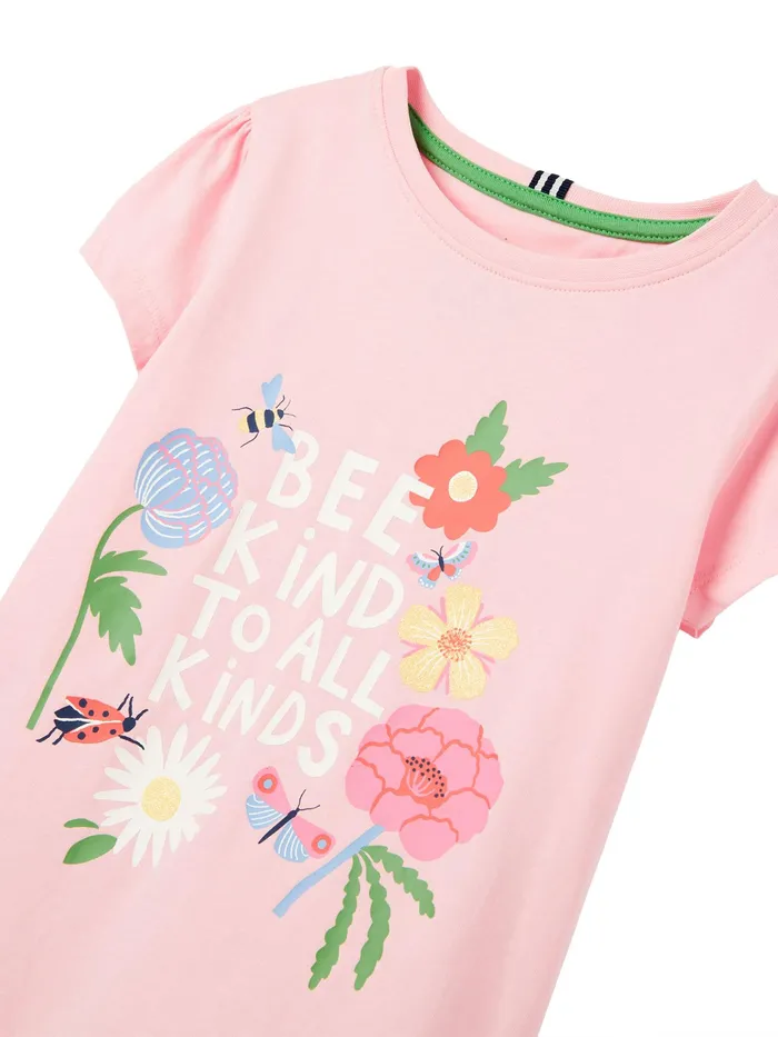 Online Joules Pink Pixie Short Sleeve Screenprint TShirt 212 Years Girls Tops and Tshirts