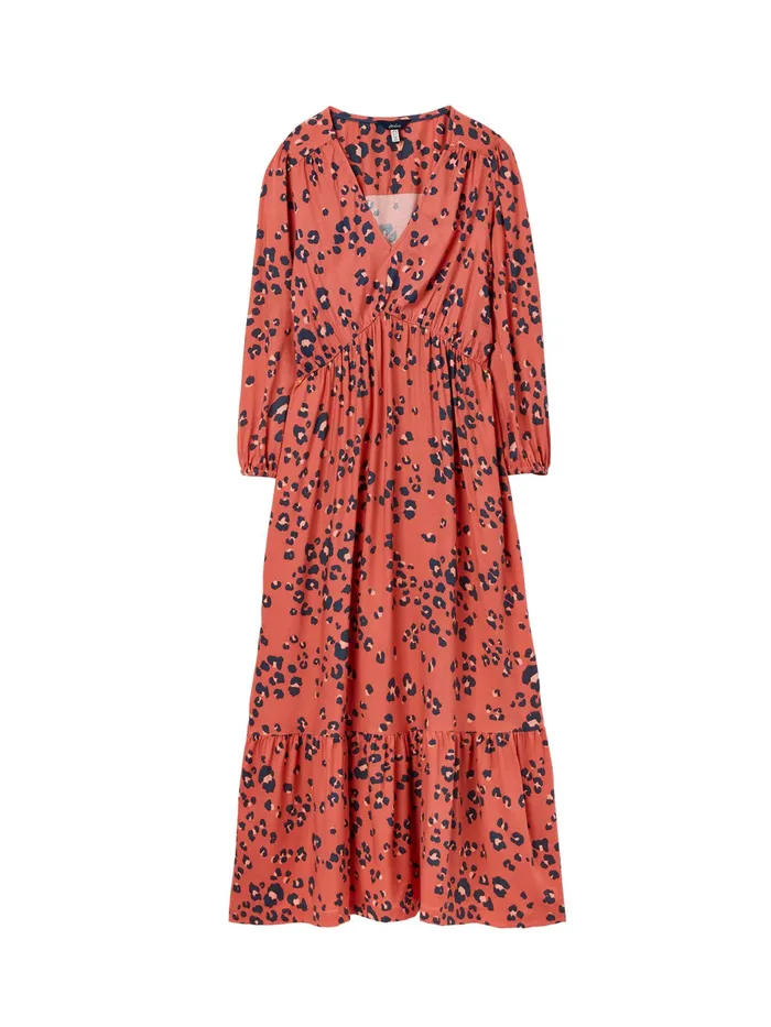 Online Joules Red Sienna VNeck Tier Dress Women Dresses
