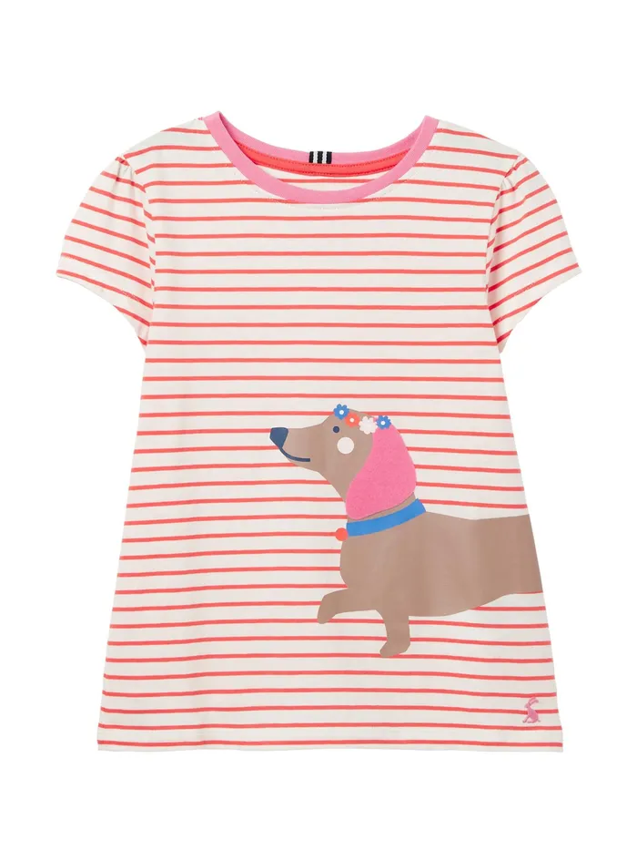 Online Joules White PixieShort Sleeve Screenprint TShirt 212 Years Girls Tops and Tshirts