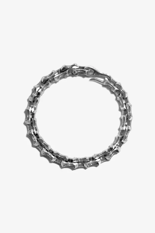 OTHER 0925 MENWOMEN 925 Goth Link Bracelet Silver