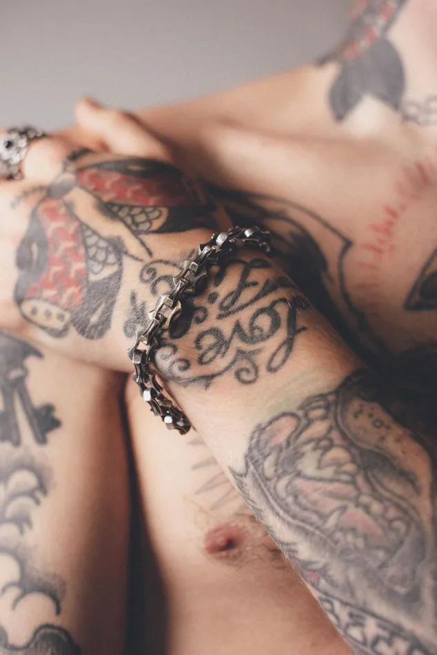 OTHER 0925 MENWOMEN 925 Goth Link Bracelet Silver