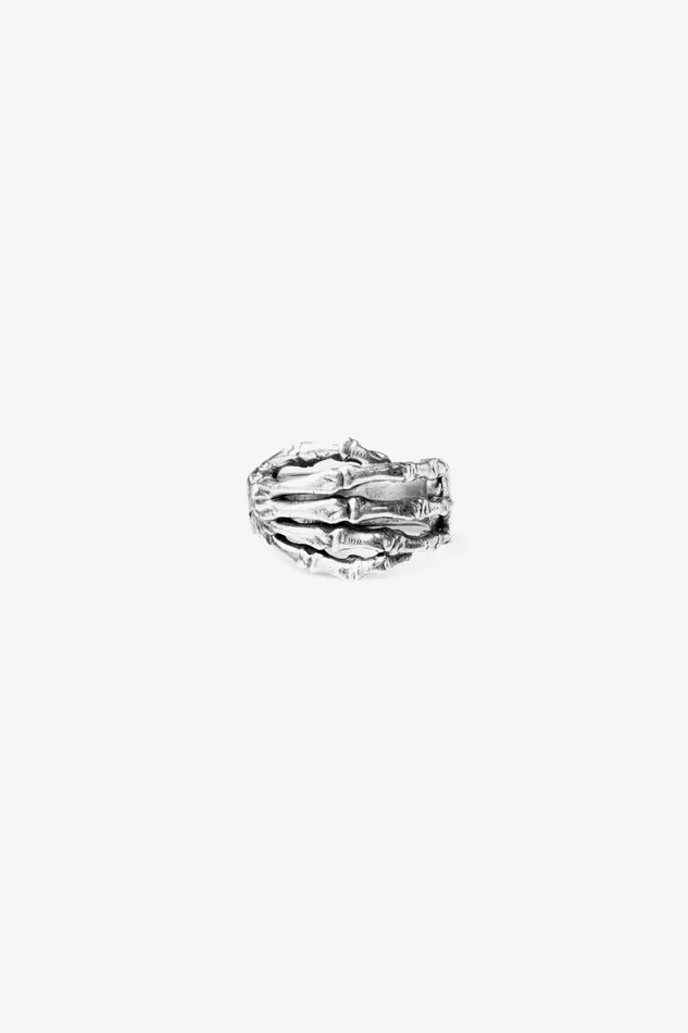 OTHER 0925 MENWOMEN 925 Skeleton Hand Ring