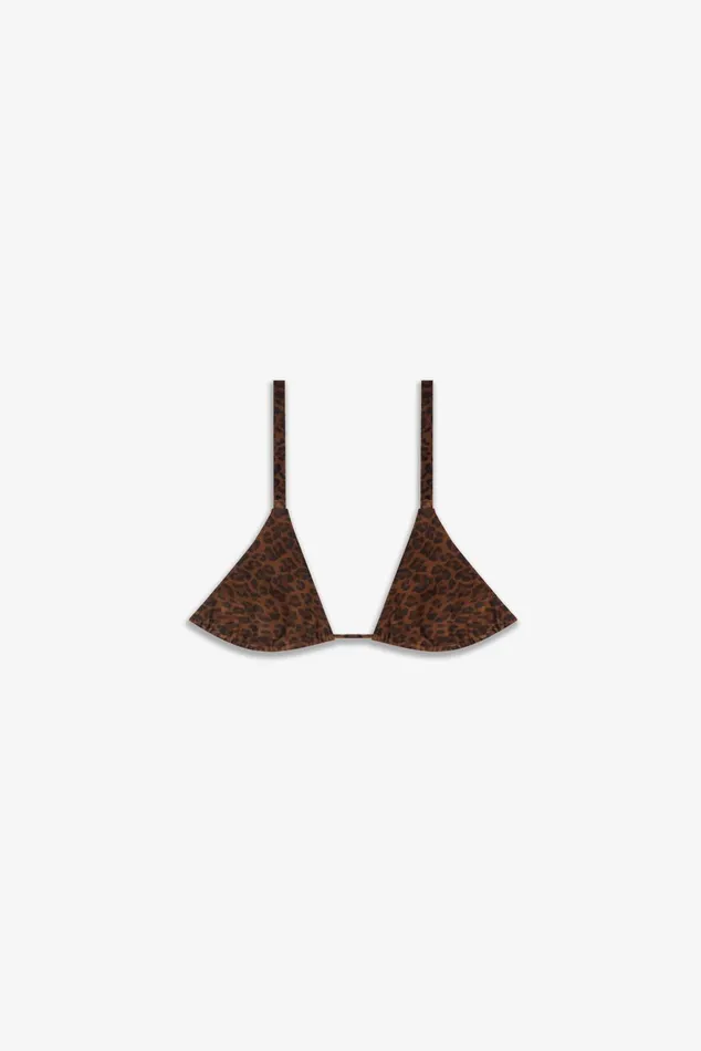 OTHER BRAS and TOPS WOMEN Suede Bra Leopard Suede