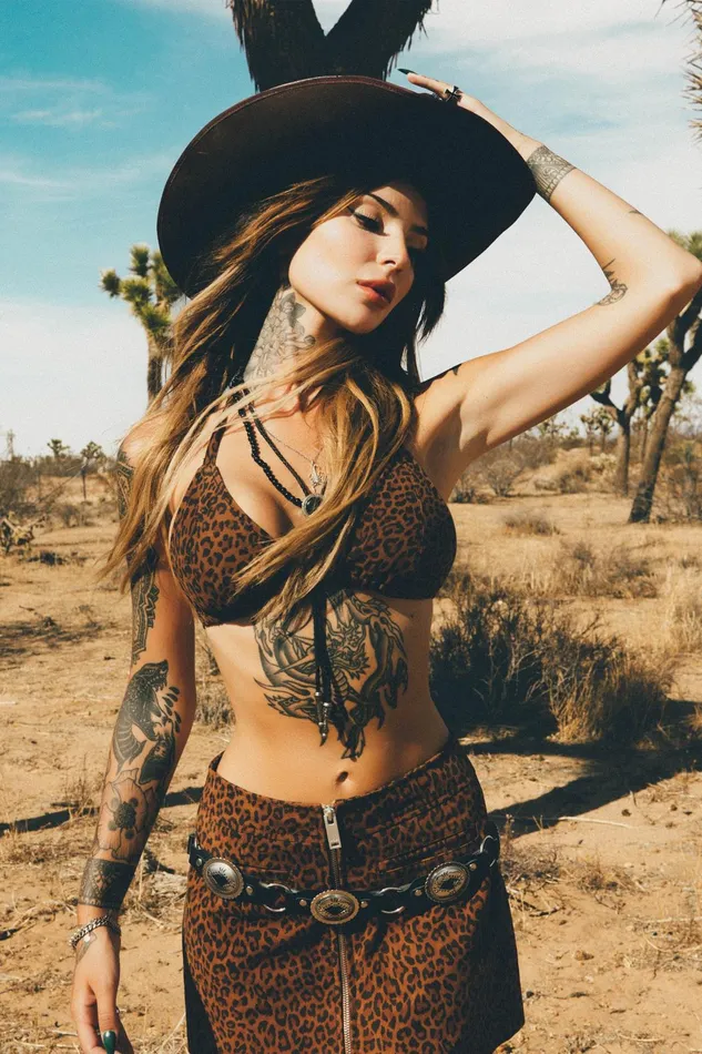 OTHER BRAS and TOPS WOMEN Suede Bra Leopard Suede