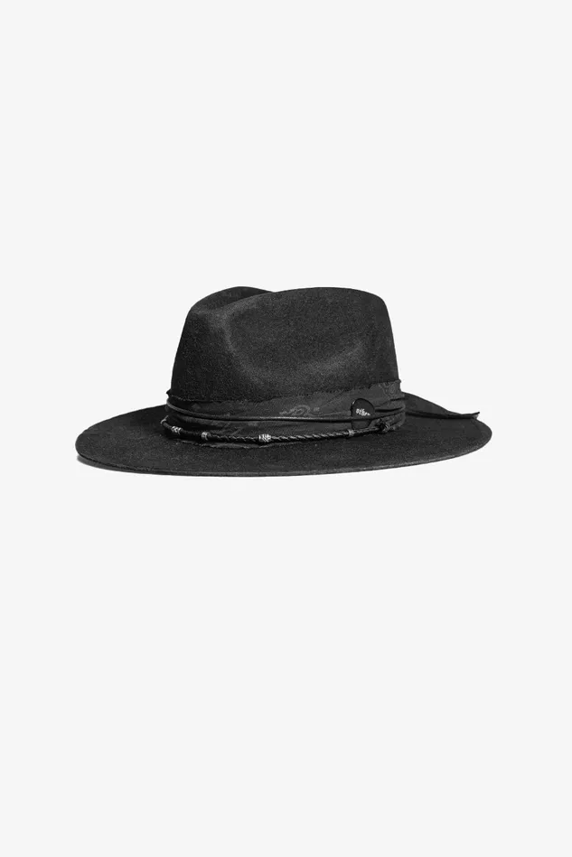OTHER FEDORAS and FULL BRIM HATS MENWOMEN CORNELL FEDORA HAT Black On Black