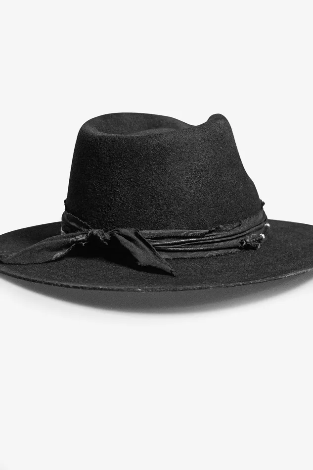 OTHER FEDORAS and FULL BRIM HATS MENWOMEN CORNELL FEDORA HAT Black On Black