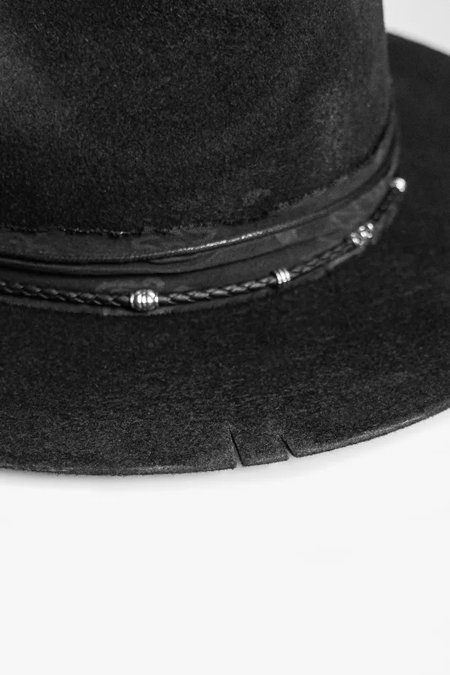 OTHER FEDORAS and FULL BRIM HATS MENWOMEN CORNELL FEDORA HAT Black On Black