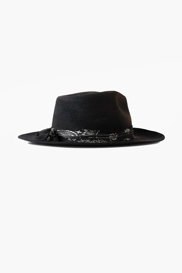 OTHER FEDORAS and FULL BRIM HATS MENWOMEN The Weiland Fedora Hat Heavy Relic Black