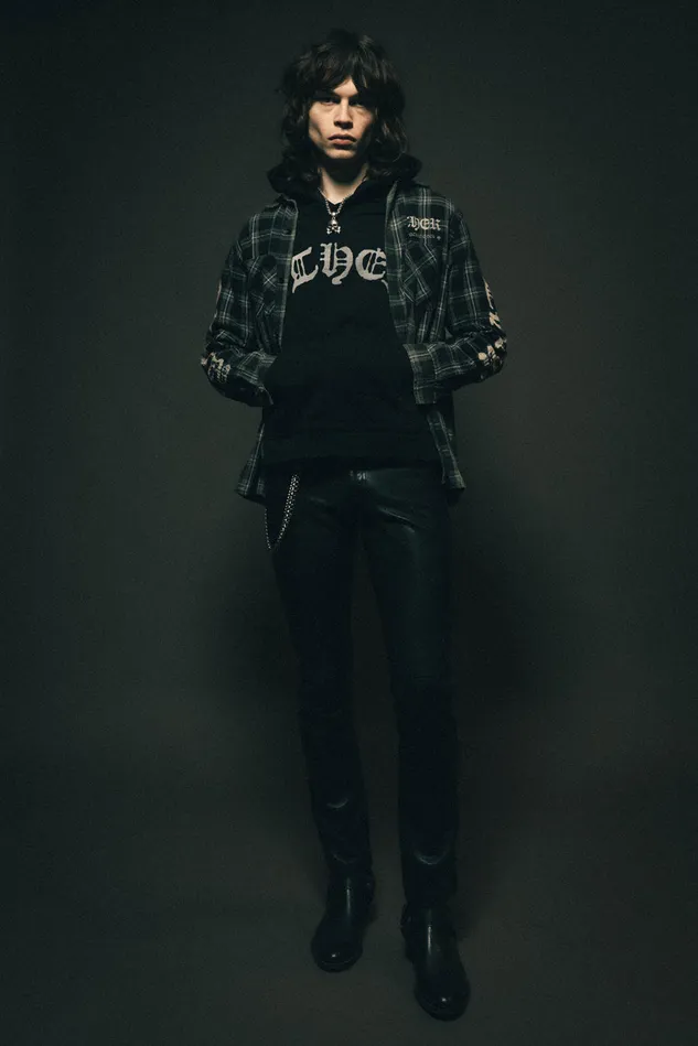 OTHER HOODIES and SWEATS MEN OTHER Rocker Print Oversized Hoodie