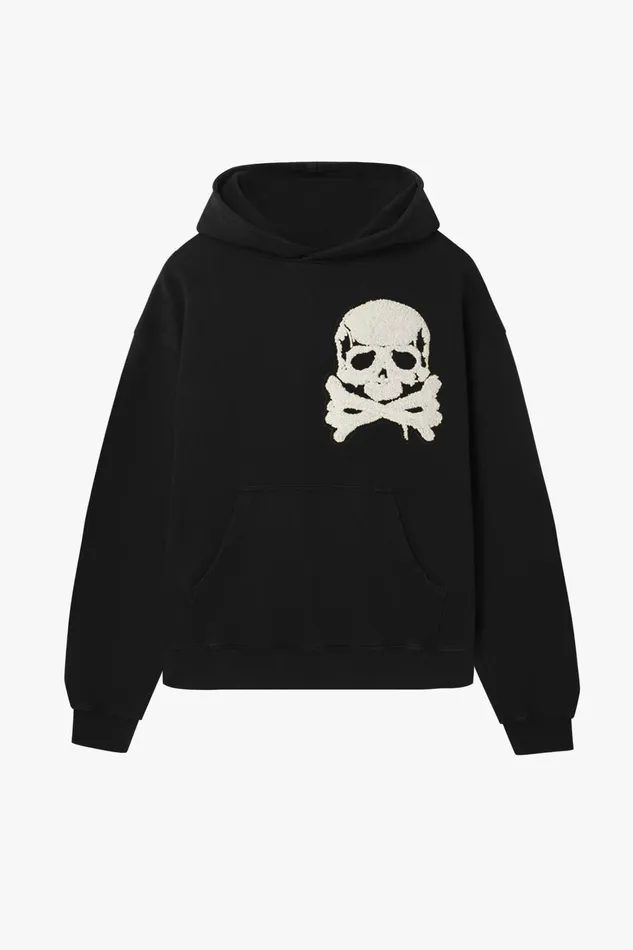 OTHER HOODIES and SWEATS MEN Skull and Crossbones Patch Oversized Hoodie