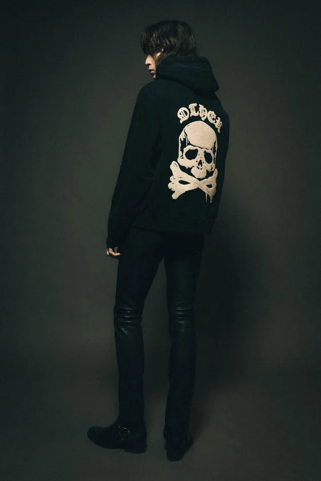 OTHER HOODIES and SWEATS MEN Skull and Crossbones Patch Oversized Hoodie