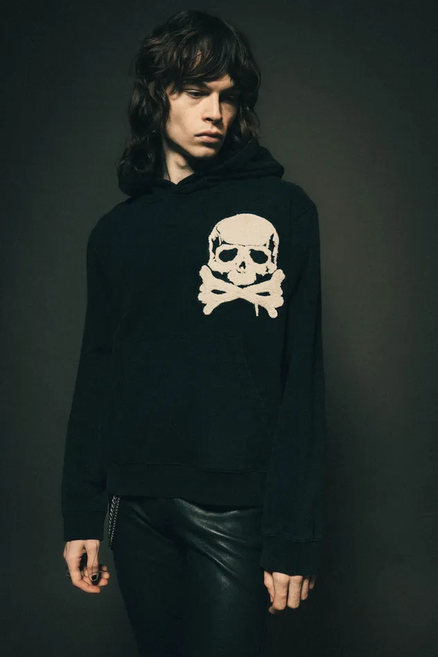 OTHER HOODIES and SWEATS MEN Skull and Crossbones Patch Oversized Hoodie