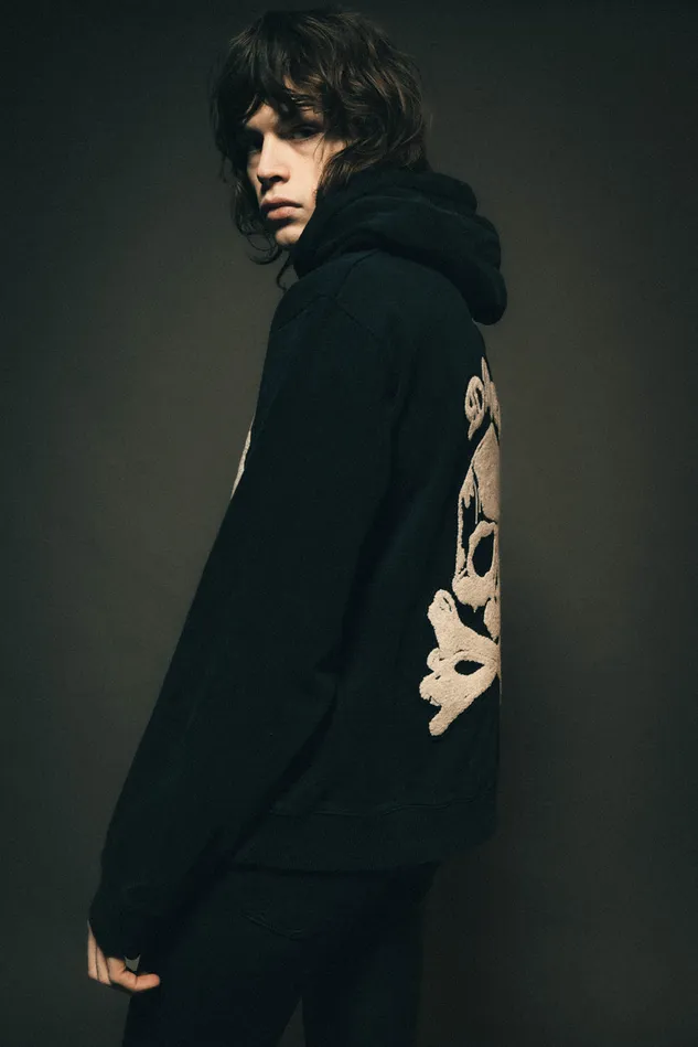 OTHER HOODIES and SWEATS MEN Skull and Crossbones Patch Oversized Hoodie