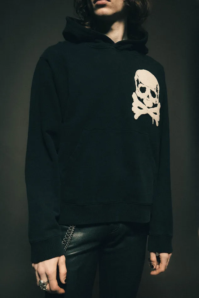 OTHER HOODIES and SWEATS MEN Skull and Crossbones Patch Oversized Hoodie