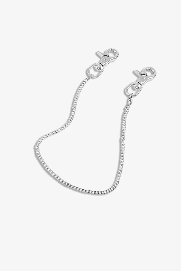 OTHER KEYRINGS and WALLET CHAINS MENWOMEN Micro Wallet Chain Silver