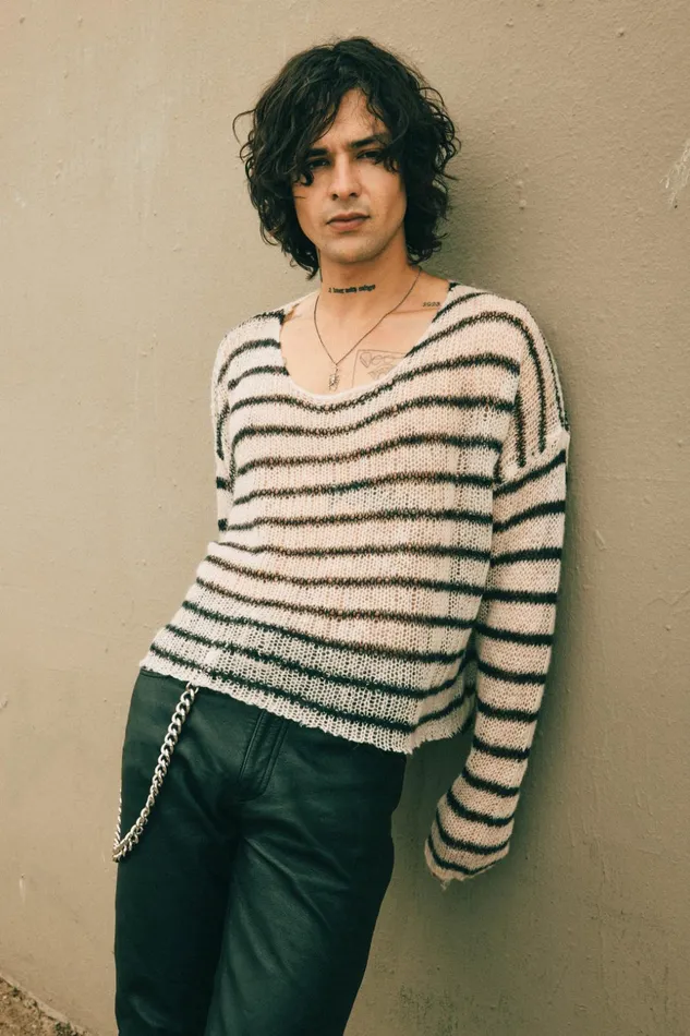 OTHER KNITWEAR MEN Cropped Navarro Jumper Bone and Black