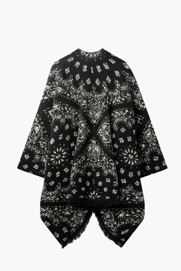 OTHER KNITWEAR WOMEN The Poncho Patchwork Bandana Black