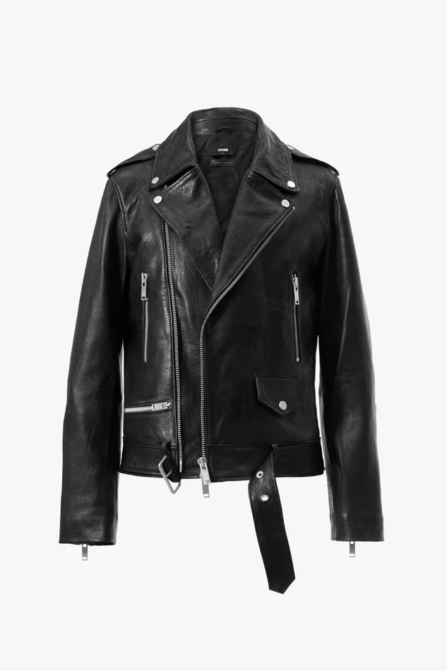 OTHER LEATHER JACKETS MEN Brando Biker Jacket Black Leather