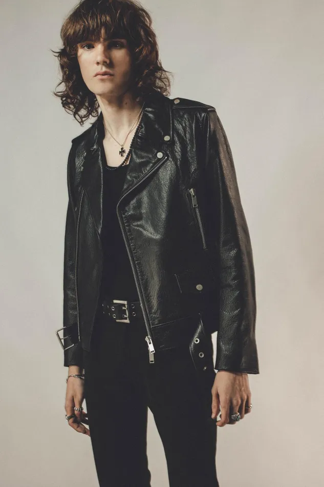 OTHER LEATHER JACKETS MEN Brando Biker Jacket Black Leather