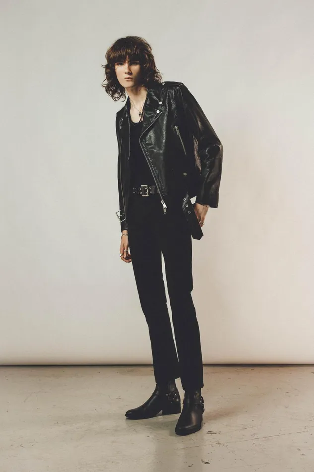 OTHER LEATHER JACKETS MEN Brando Biker Jacket Black Leather
